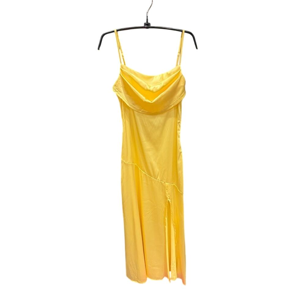 NWY SHEIN Y2K Olivia Dean vibes Sunny Yellow Maxi Dress size small